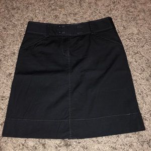 Navy blue straight skirt